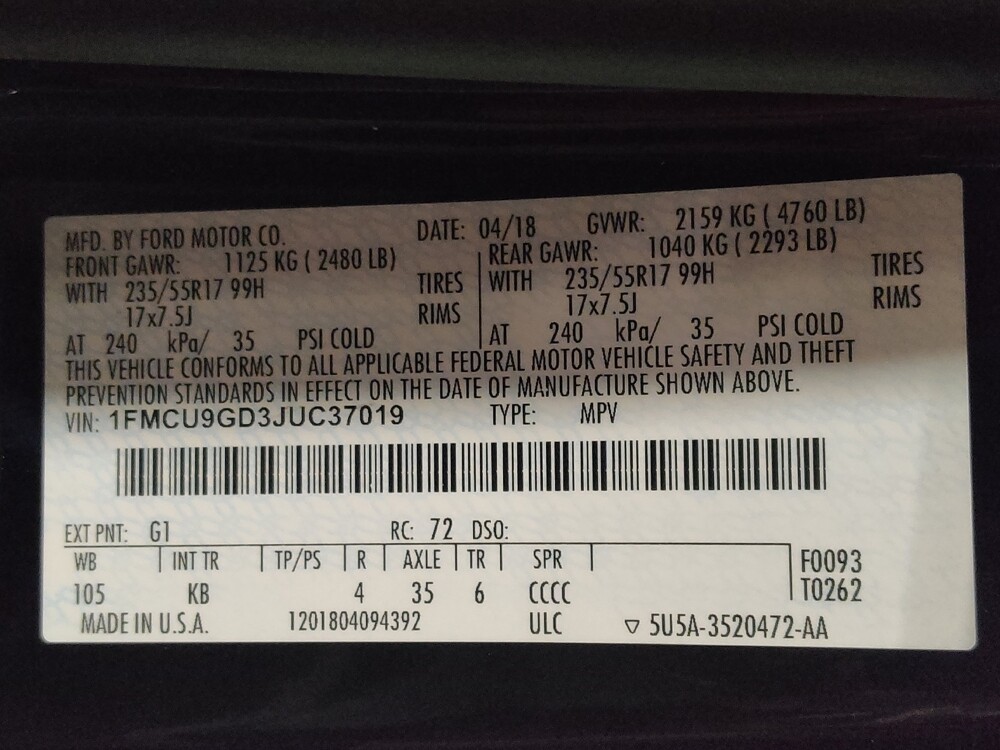 2018 Ford Escape in Ocala, FL 34471 - 18116764 33