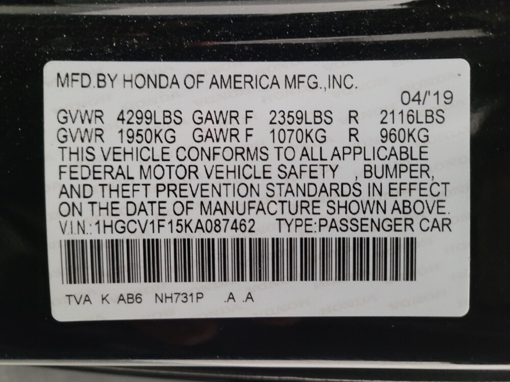 2019 Honda Accord in Montclair, CA 91763 - 18116779 33