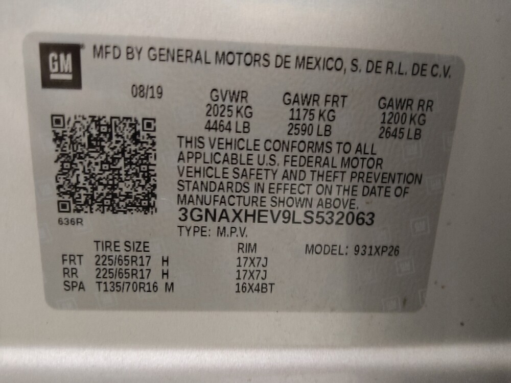 2020 Chevrolet Equinox in Lakewood, CO 80215 - 18116800 33