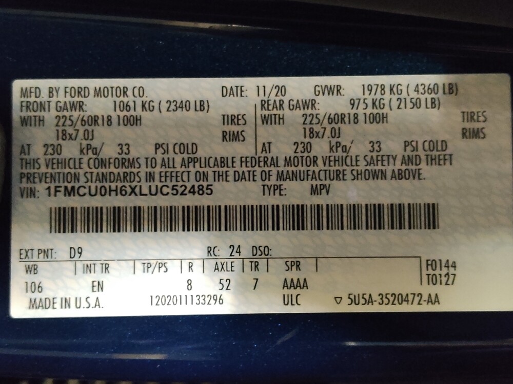 2020 Ford Escape in Gainesville, FL 32609 - 18116808 33