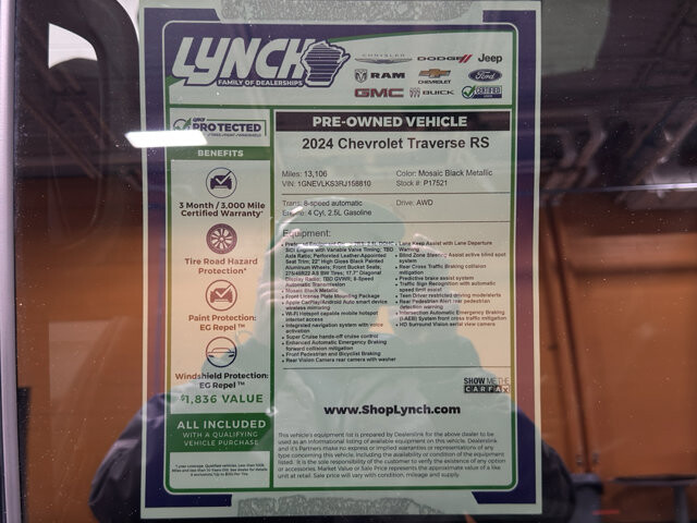2024 Chevrolet Traverse in Burlington, WI 53105 - 18116880 44
