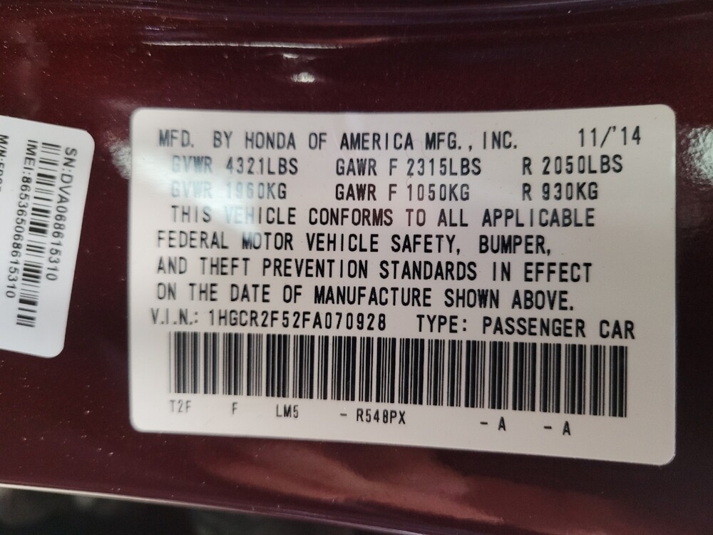 2015 Honda Accord in Torrance, CA 90504 - 18116931 33