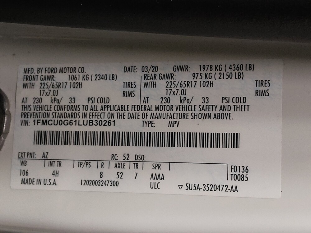 2020 Ford Escape in Lubbock, TX 79424 - 18116968 33