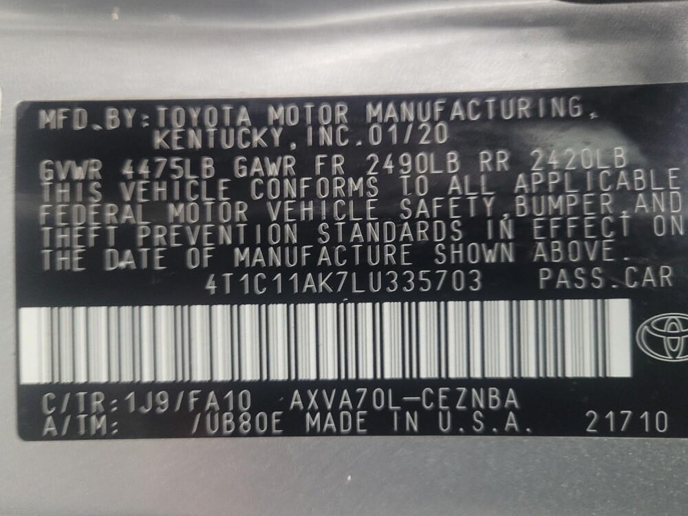 2020 Toyota Camry in Huntsville, AL 35816 - 18117080 33