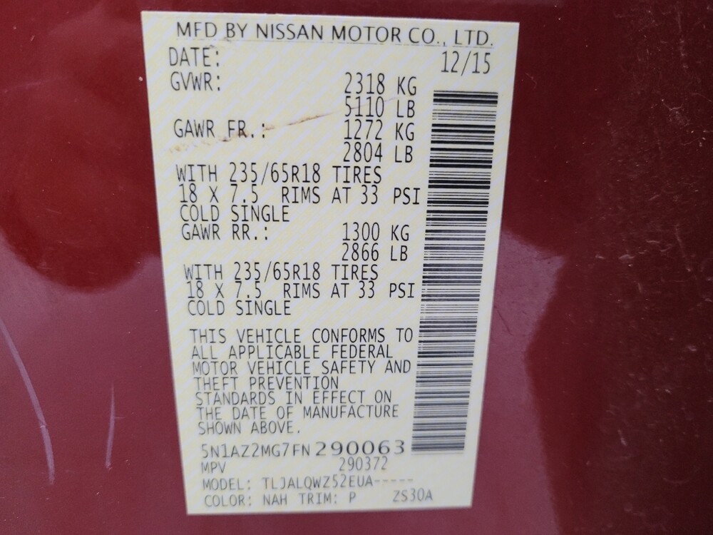 2015 Nissan Murano in Huntsville, AL 35816 - 18117084 33