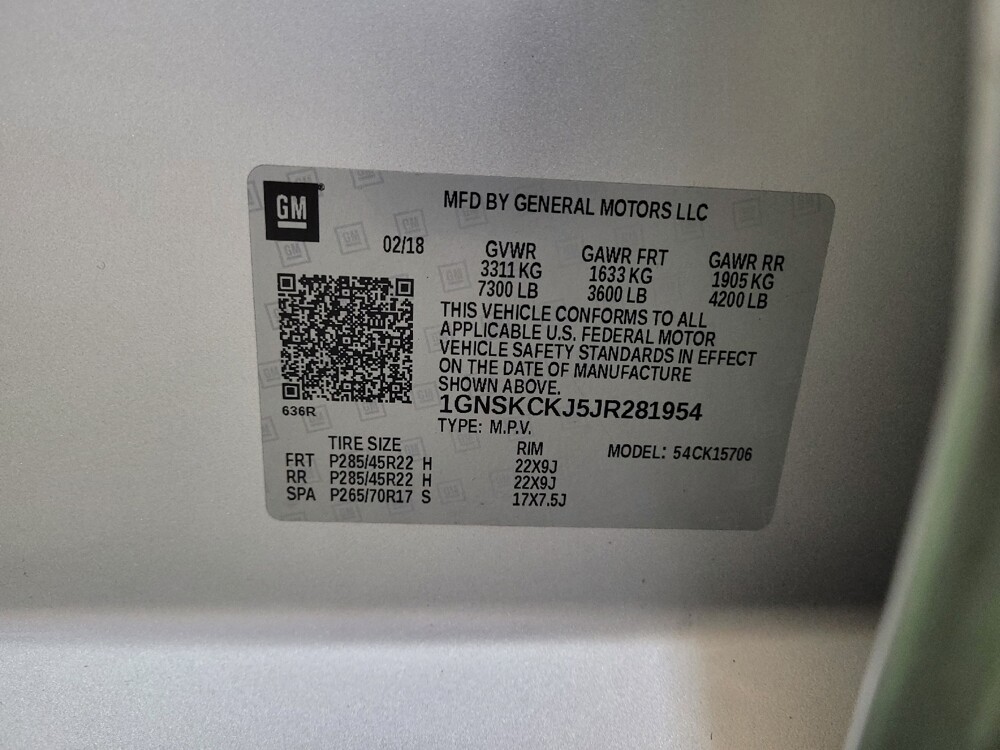 2018 Chevrolet Tahoe in Toledo, OH 43617 - 18117106 33