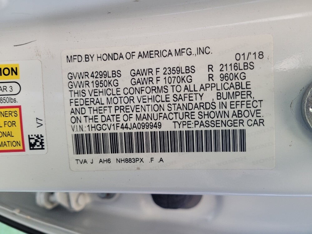 2018 Honda Accord in Miamisburg, OH 45342 - 18117109 33