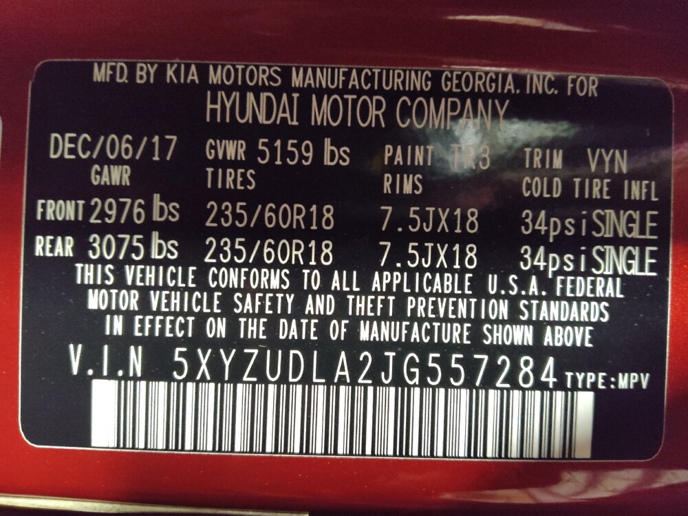 2018 Hyundai Santa Fe in West Palm Beach, FL 33409 - 18117182 33