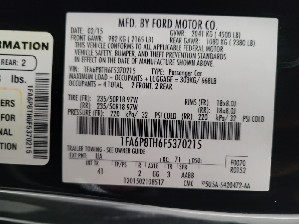 2015 Ford Mustang in Downey, CA 90241 - 18117530 33