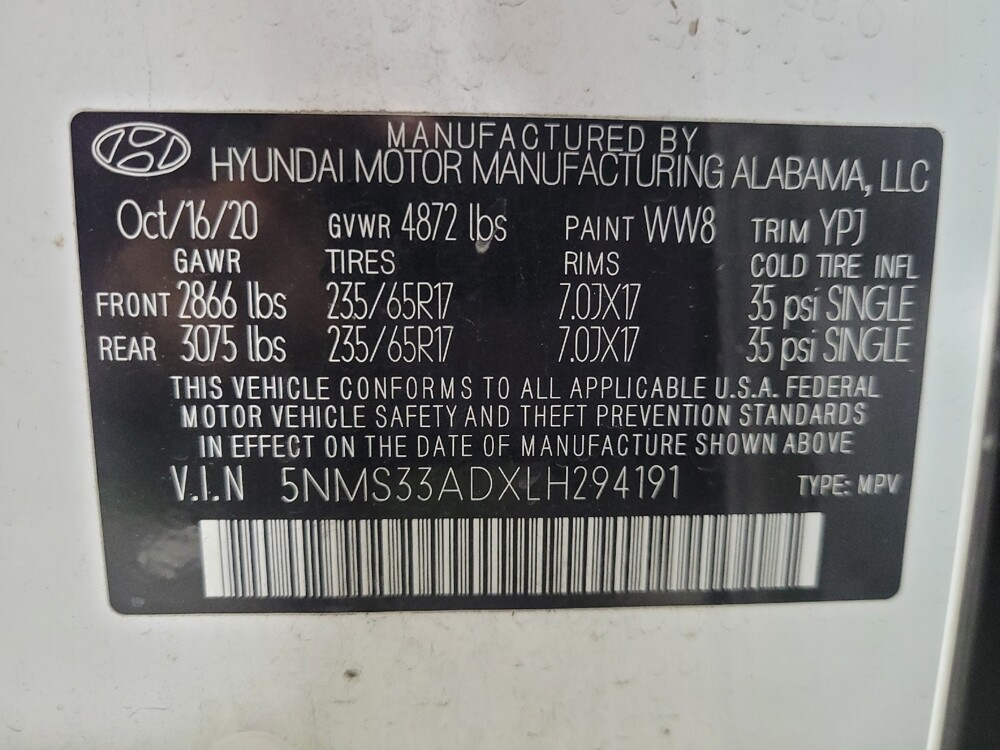 2020 Hyundai Santa Fe in Jackson, MS 39211 - 18117560 33