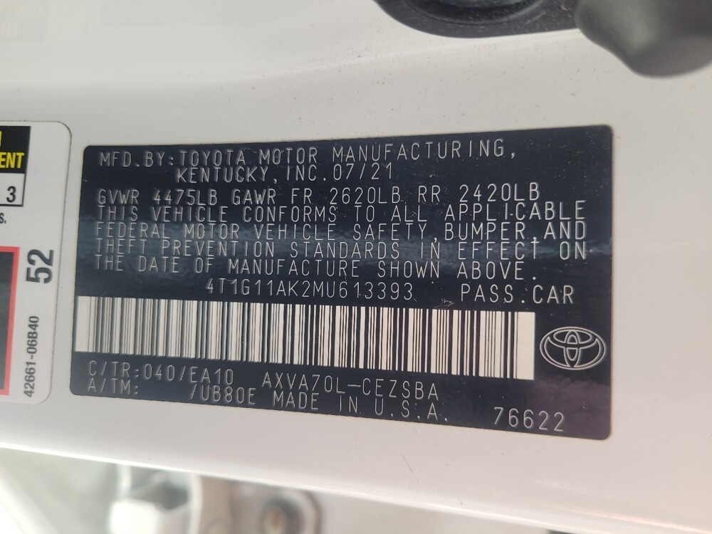 2021 Toyota Camry in Union City, GA 30291 - 18117562 33