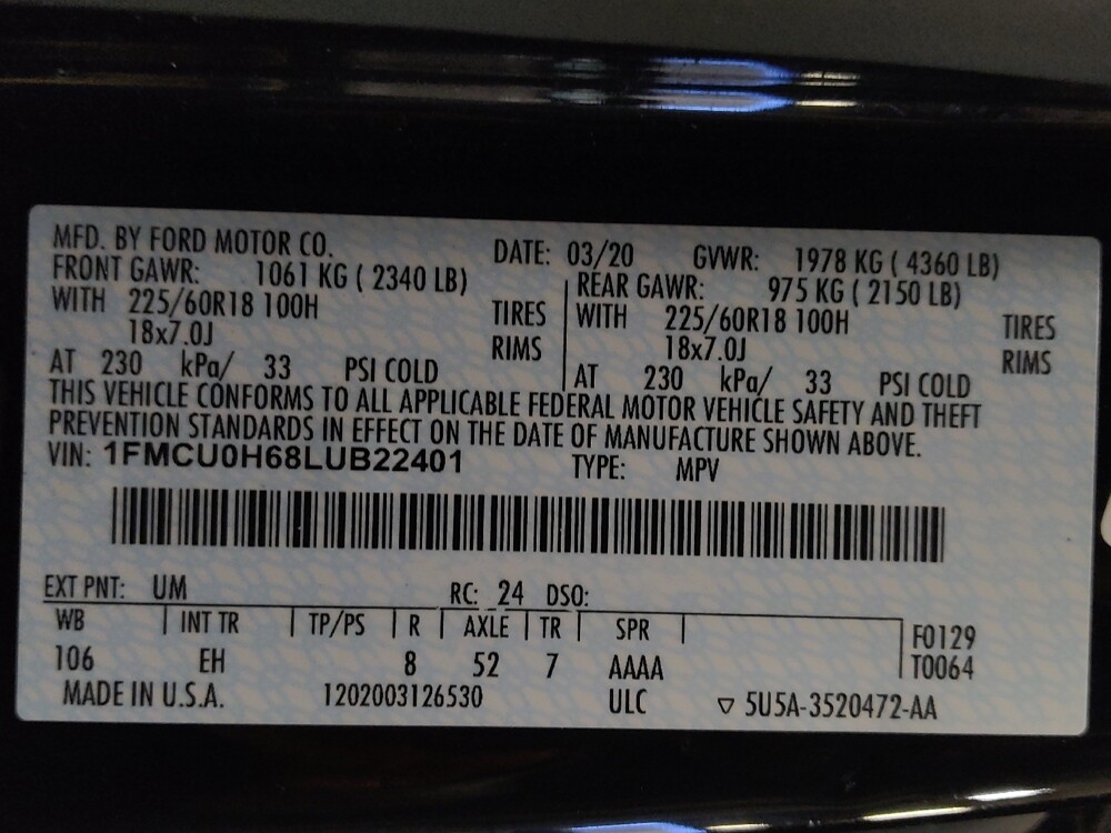 2020 Ford Escape in Orlando, FL 32808 - 18117617 33