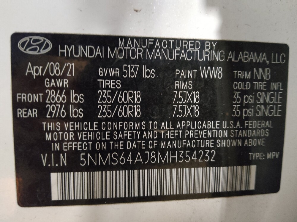 2021 Hyundai Santa Fe in Lauderdale Lakes, FL 33313 - 18117626 33