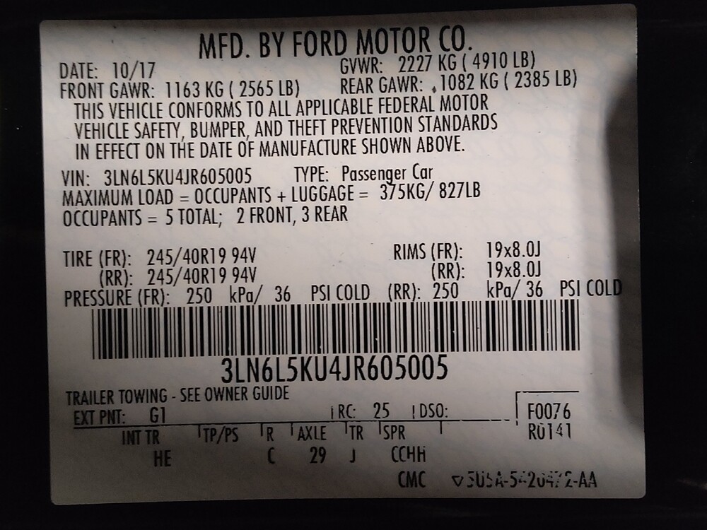 2018 Lincoln MKZ in Jacksonville, FL 32210 - 18117636 33