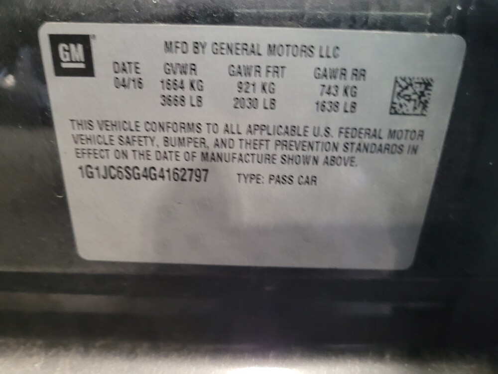 2016 Chevrolet Sonic in Torrance, CA 90504 - 18117791 33