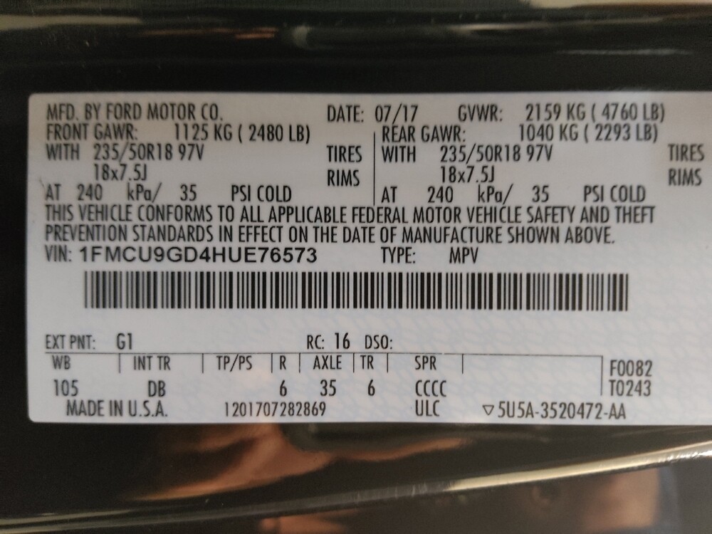 2017 Ford Escape in Charlotte, NC 28273 - 18117840 33