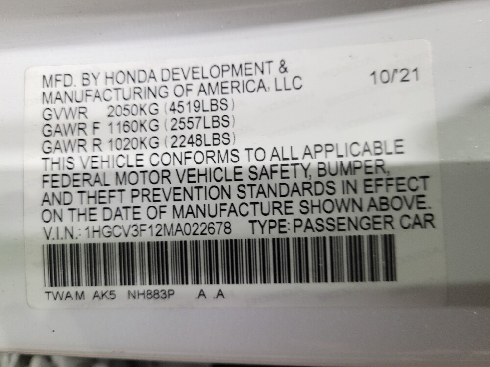2021 Honda Accord in Pittsburgh, PA 15236 - 18117889 33