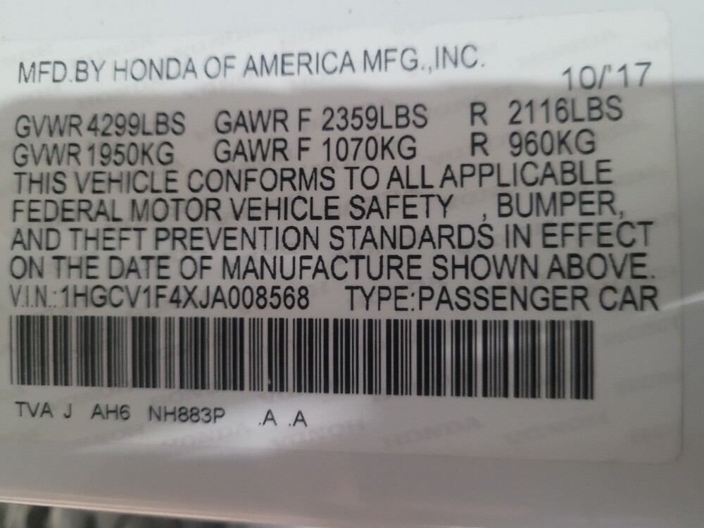 2018 Honda Accord in New Castle, DE 19720 - 18117890 33