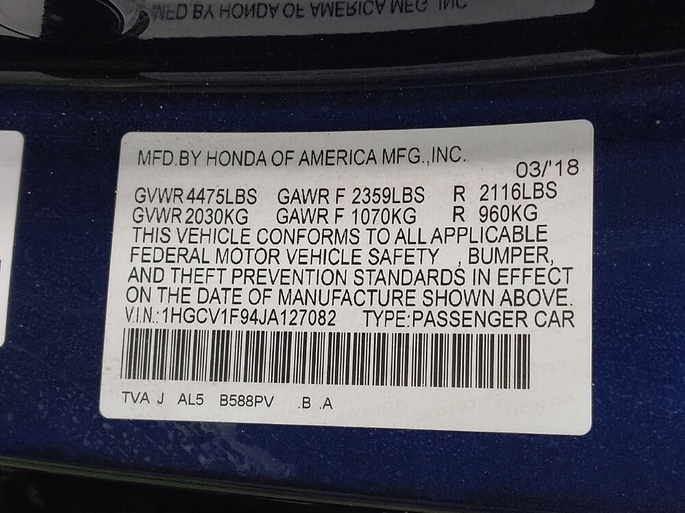 2018 Honda Accord in Fort Worth, TX 76116 - 18117918 33