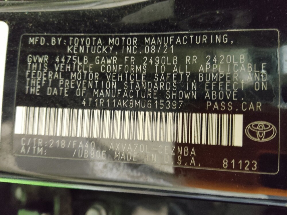 2021 Toyota Camry in Charlotte, NC 28273 - 18117963 33