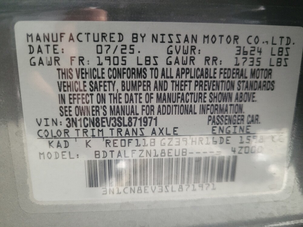 2025 Nissan Versa in Union City, GA 30291 - 18117996 33