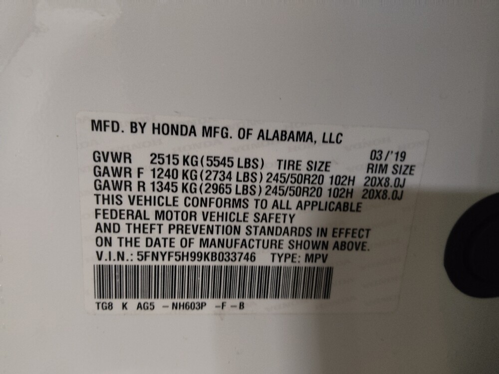 2019 Honda Pilot in Union City, GA 30291 - 18118036 33