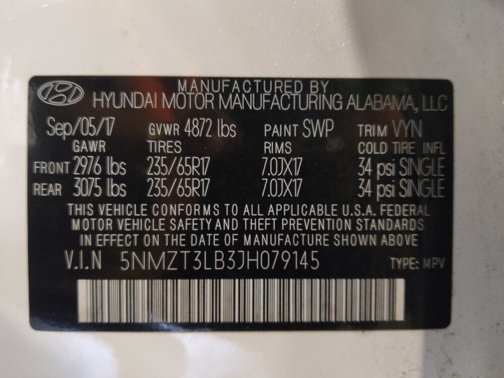 2018 Hyundai Santa Fe in Jacksonville, FL 32210 - 18118104 33