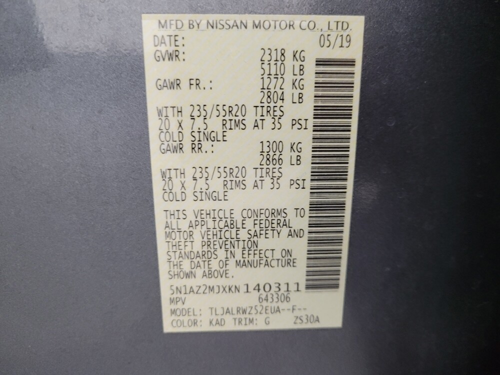 2019 Nissan Murano in Las Vegas, NV 89102 - 18118183 33