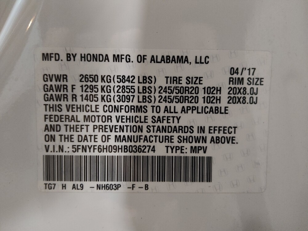 2017 Honda Pilot in Kissimmee, FL 34744 - 18118282 33