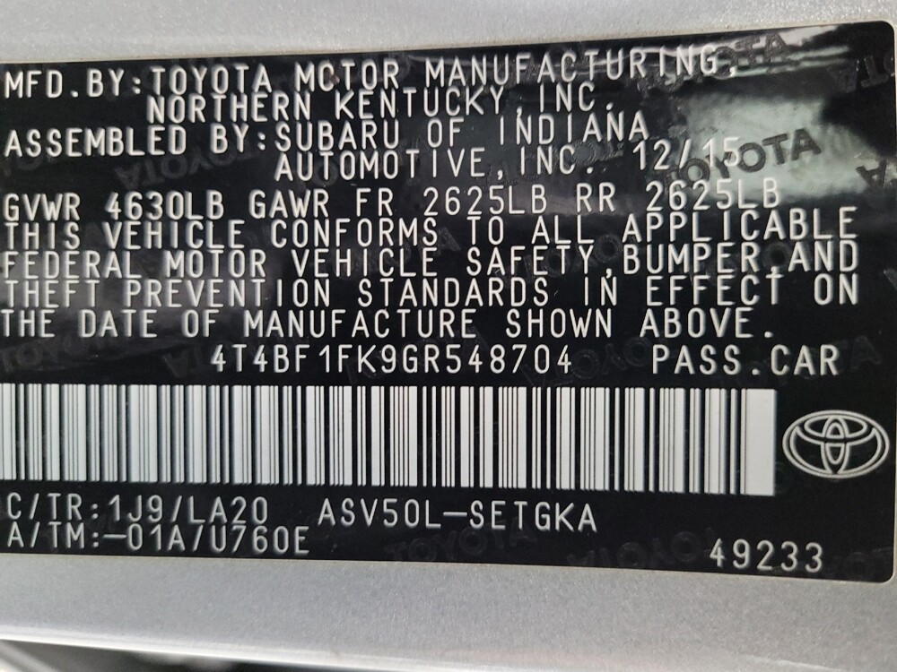 2016 Toyota Camry in Las Vegas, NV 89102 - 18118353 33