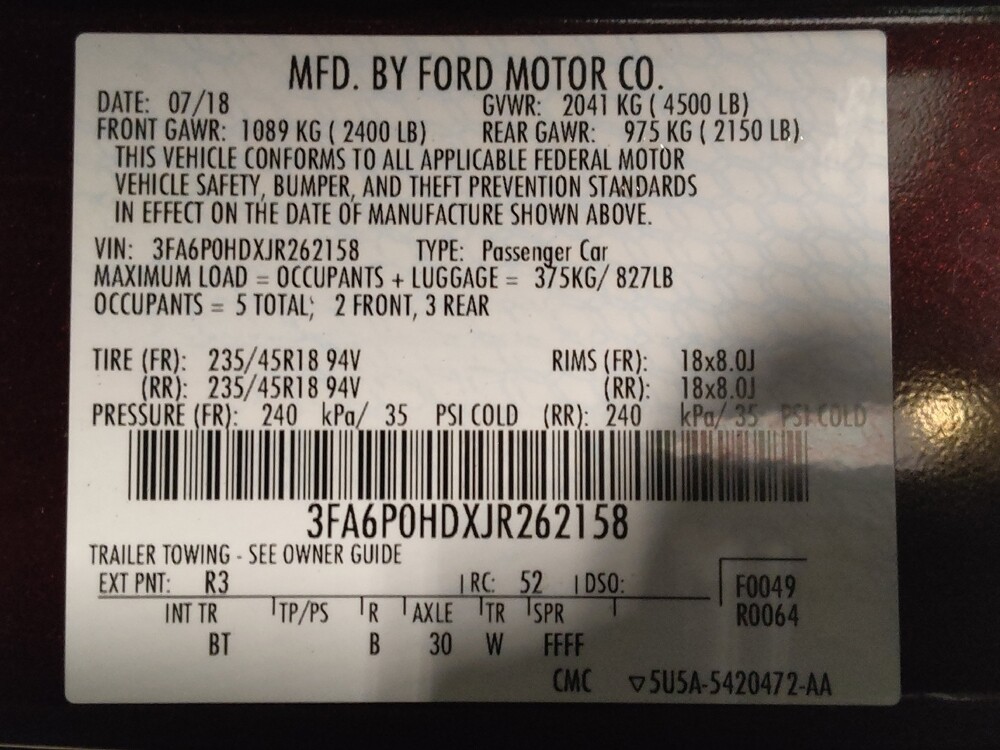 2018 Ford Fusion in Ocala, FL 34471 - 18118405 33