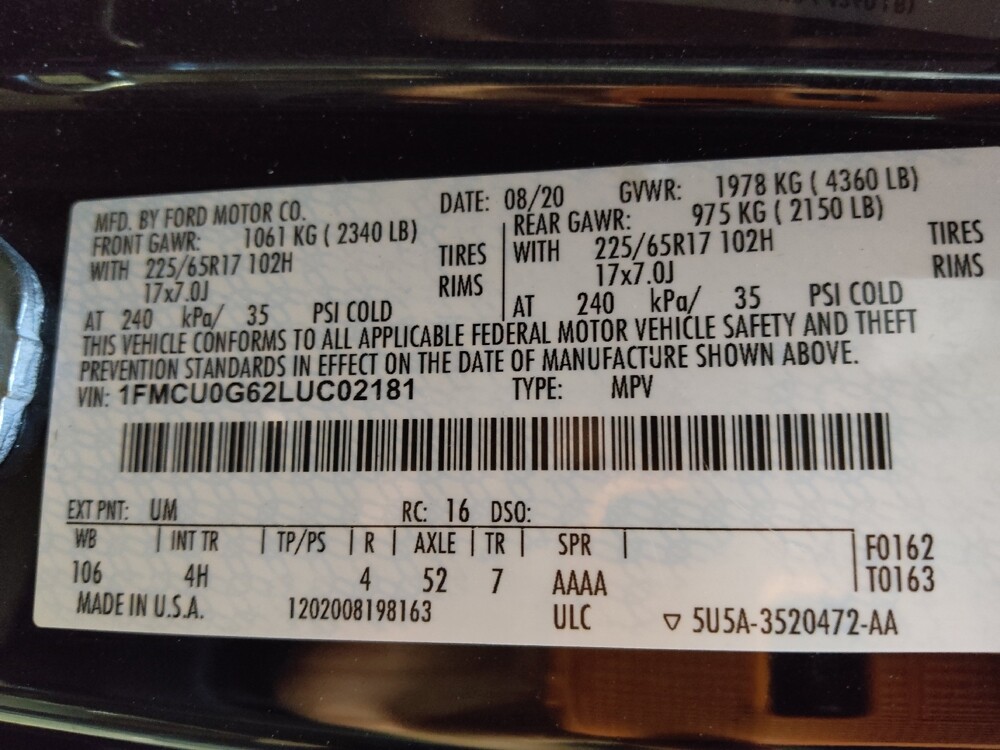 2020 Ford Escape in Columbia, SC 29210 - 18118436 33