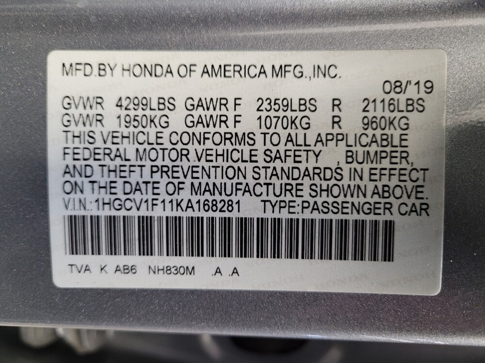 2019 Honda Accord in El Cajon, CA 92020 - 18118513 33