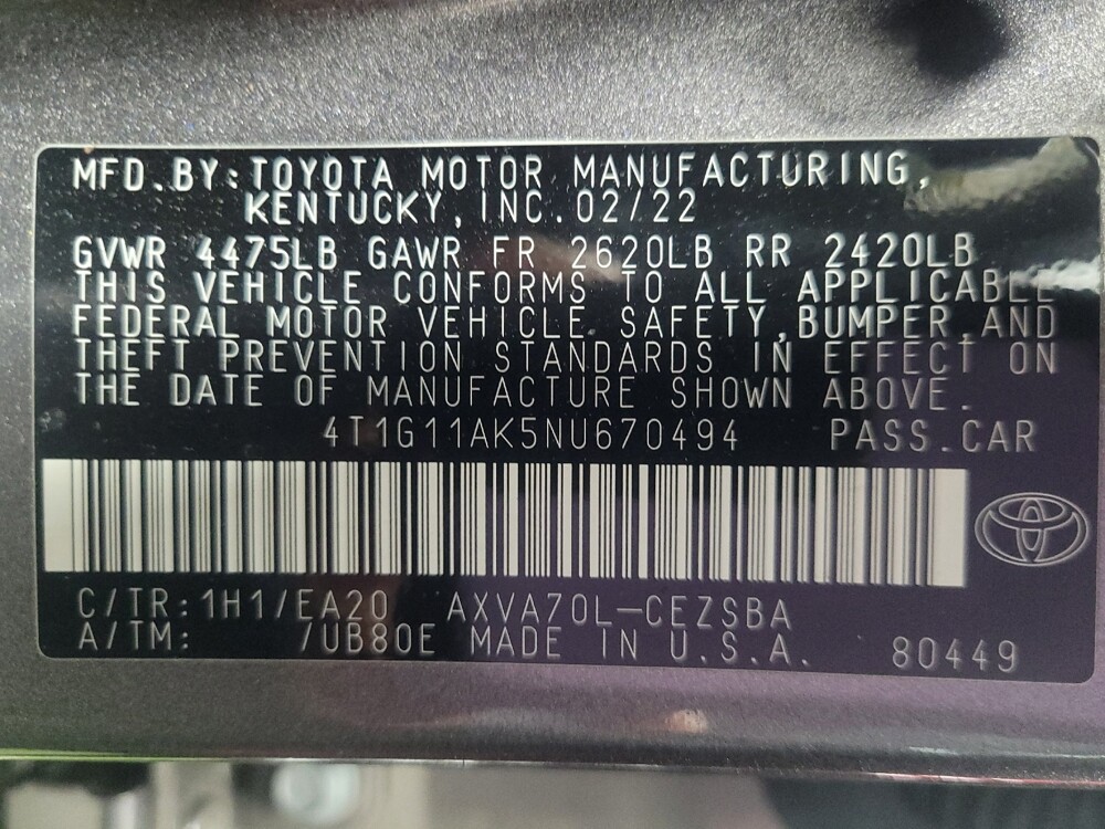 2022 Toyota Camry in Jackson, MS 39211 - 18118532 33