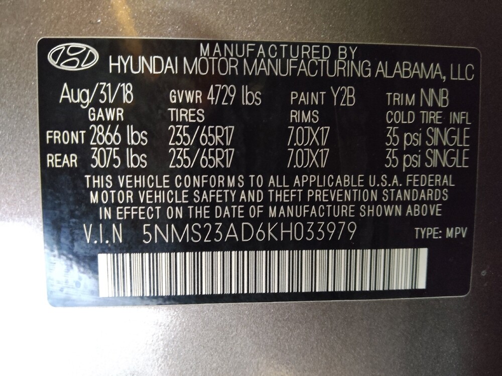 2019 Hyundai Santa Fe in Hialeah, FL 33014 - 18118590 33