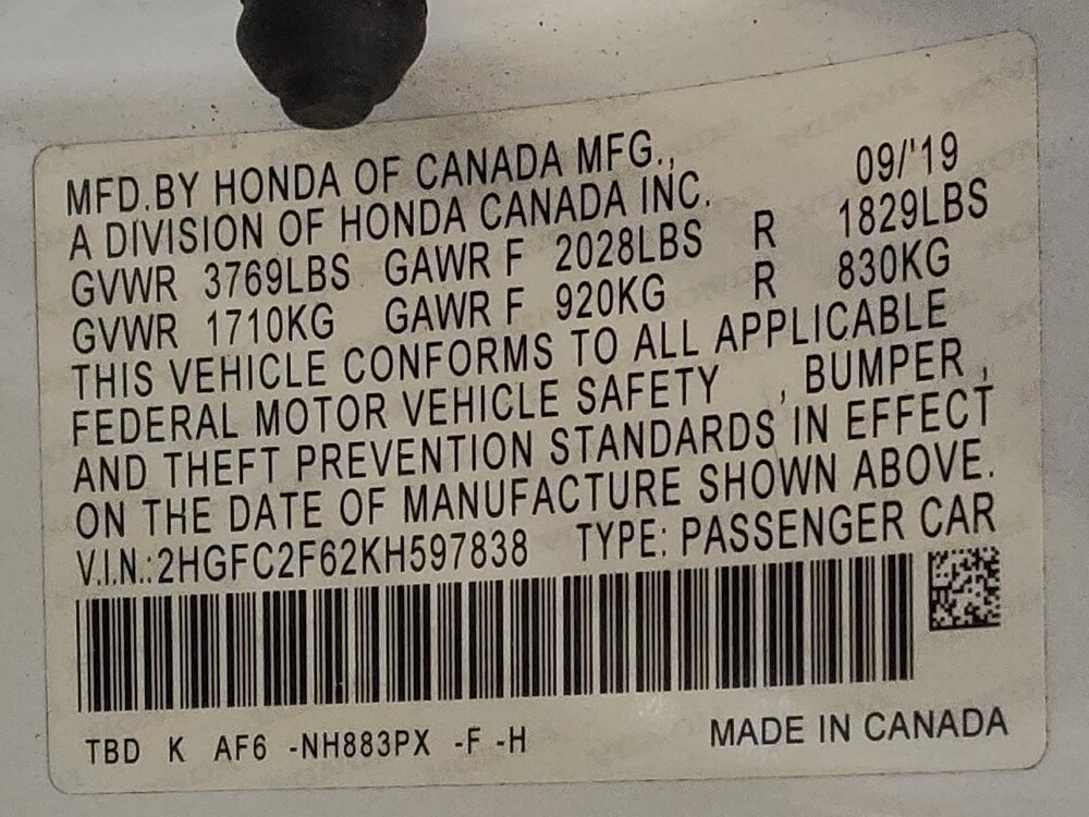 2019 Honda Civic in Gastonia, NC 28056 - 18118732 33