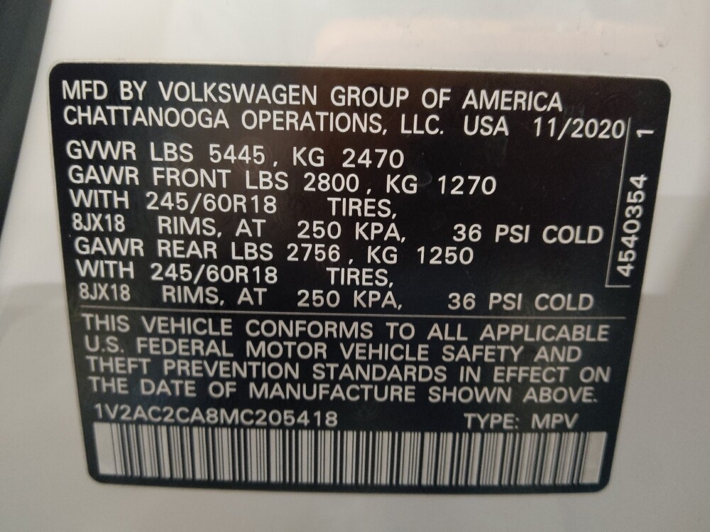 2021 Volkswagen Atlas in Lewisville, TX 75067 - 18118853 33