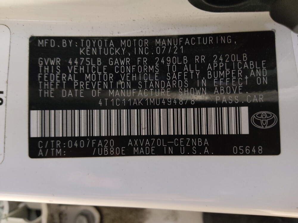 2021 Toyota Camry in Greensboro, NC 27407 - 18118938 33