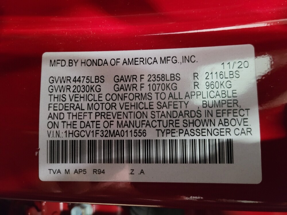 2021 Honda Accord in Pittsburgh, PA 15237 - 18118994 33