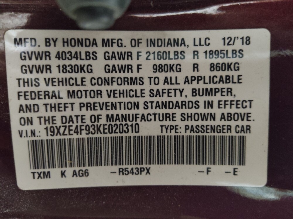 2019 Honda Insight in Union City, GA 30291 - 18119077 33