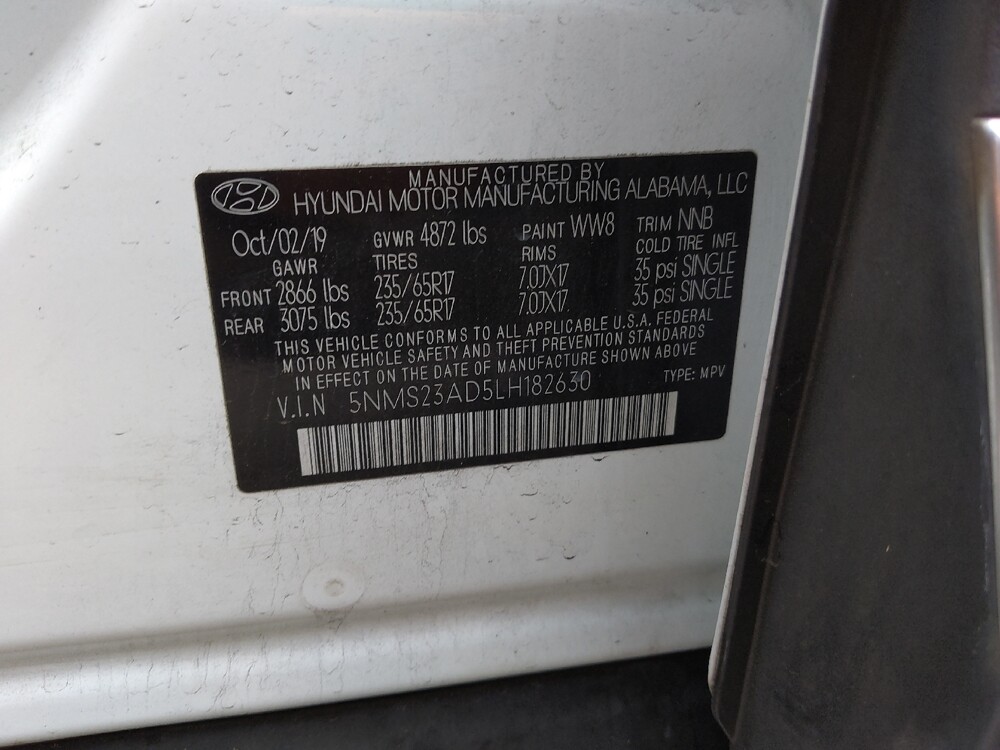 2020 Hyundai Santa Fe in Fort Myers, FL 33907 - 18119109 33