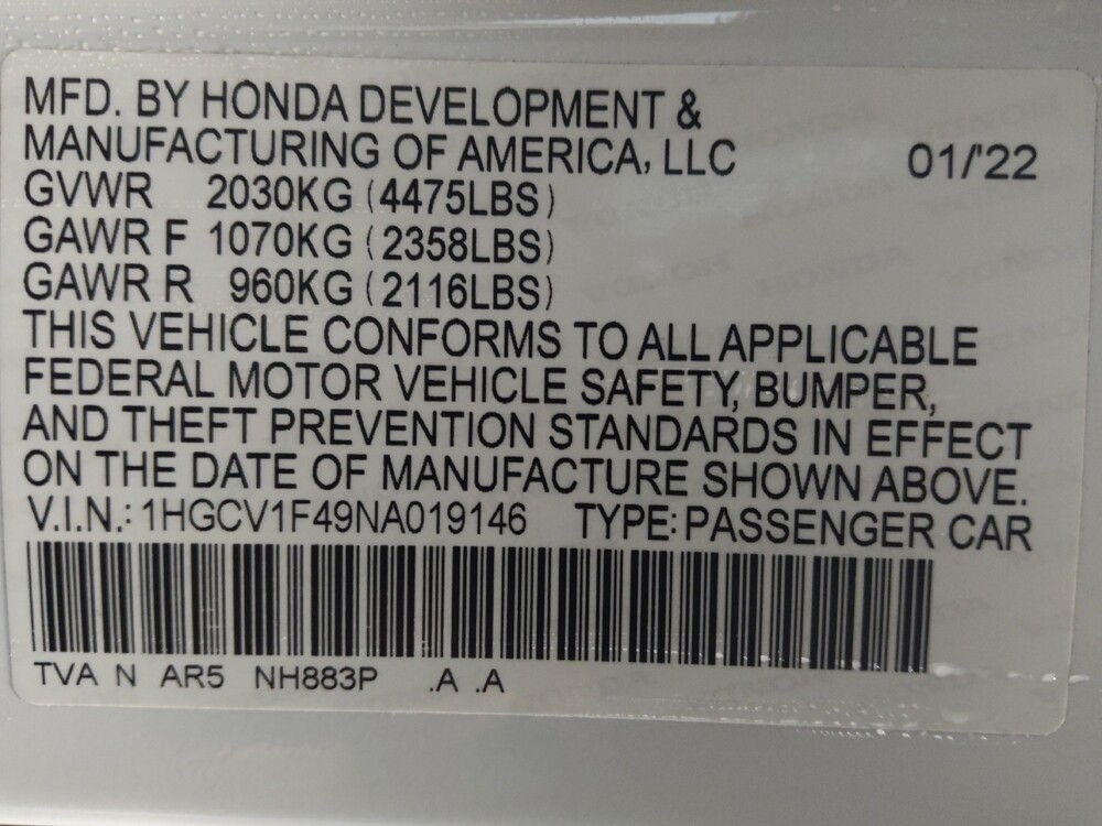 2022 Honda Accord in Temple, TX 76502 - 18119119 33