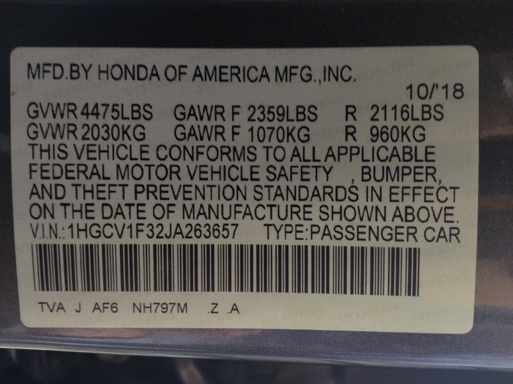 2018 Honda Accord in Round Rock, TX 78664 - 18119139 33