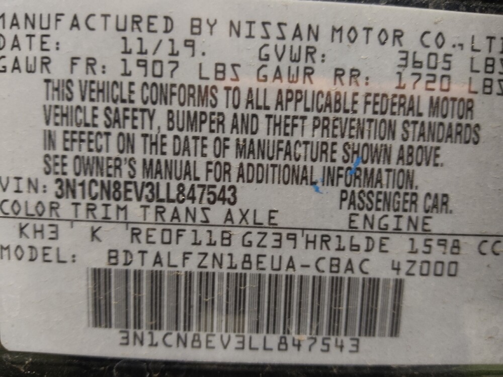 2020 Nissan Versa in Chandler, AZ 85225 - 18119191 33