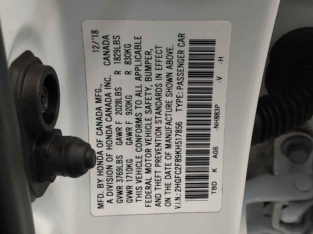 2019 Honda Civic in Fairfield, OH 45014 - 18119207 33