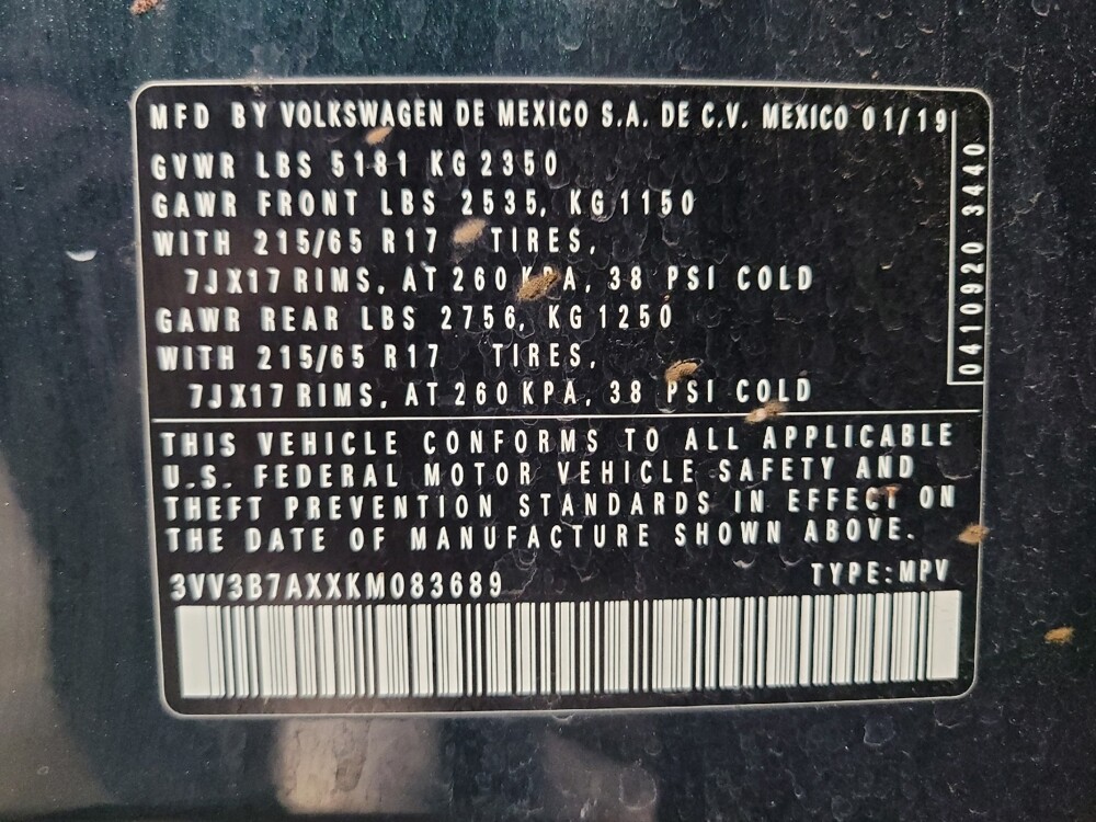 2019 Volkswagen Tiguan in El Cajon, CA 92020 - 18119306 33