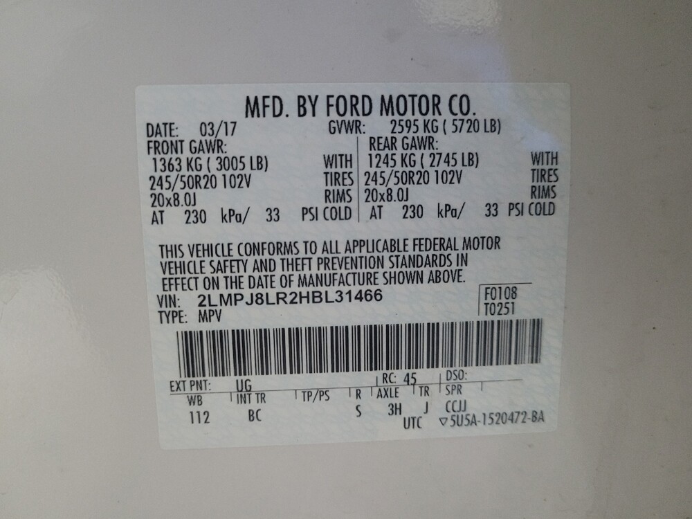 2017 Lincoln MKX in Morrow, GA 30260 - 18119321 33