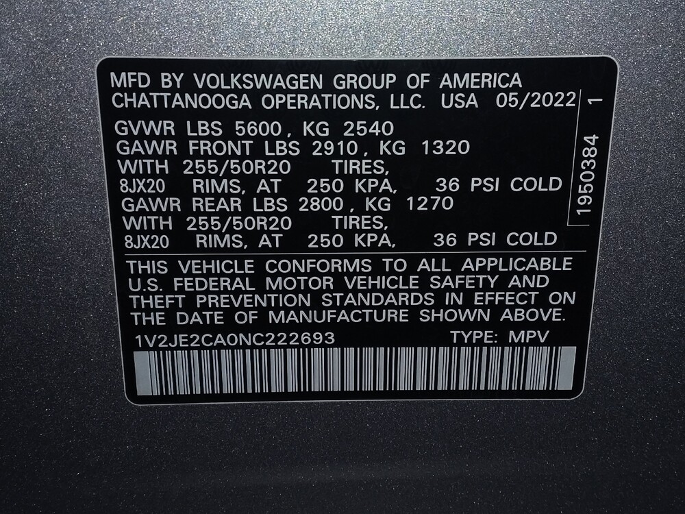 2022 Volkswagen Atlas in Orlando, FL 32808 - 18119414 33