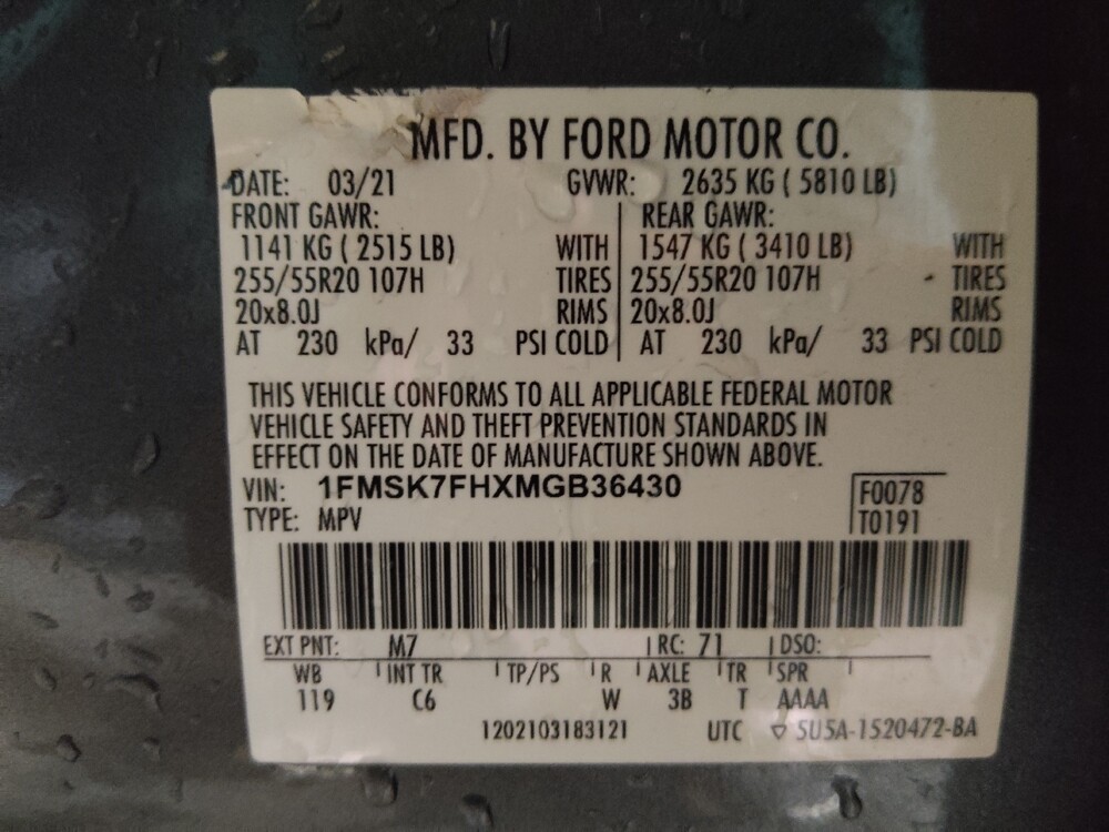 2021 Ford Explorer in Tallahassee, FL 32304 - 18119538 33