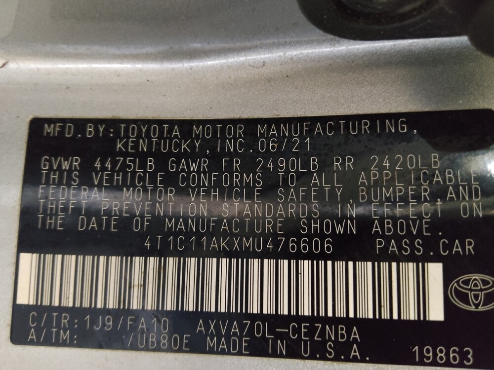 2021 Toyota Camry in Augusta, GA 30907 - 18119622 33